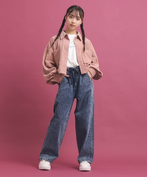 PINK-latte(ピンクラテ)の「◆【穿きやすくて楽ちん】イージーフルレンパンツ(その他パンツ・キッズ・ブルー系9/ブラック/ブルー系3・13/15 /16/14)」の20枚目の写真