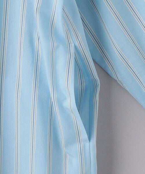 UNITED ARROWS(ユナイテッドアローズ)の「ストライプ ロングシャツ ワンピース(シャツワンピース・レディース・ライム/ライトブルー・36/38)」の14枚目の写真