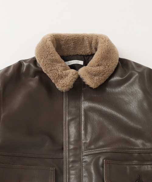 JOURNAL STANDARD(ジャーナルスタンダード)の「ラムレザー ヴィンテージ ボアブルゾン(ブルゾン・メンズ・ブラウン・MEDIUM/LARGE)」の18枚目の写真