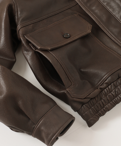 JOURNAL STANDARD(ジャーナルスタンダード)の「ラムレザー ヴィンテージ ボアブルゾン(ブルゾン・メンズ・ブラウン・MEDIUM/LARGE)」の20枚目の写真
