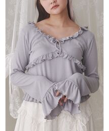 merry jenny | pointail frilly gather tops(Tシャツ/カットソー)