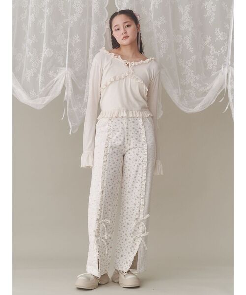 merry jenny（メリージェニー）の「pointail frilly gather tops（Tシャツ/カットソー・レディース・ブラック/ブルー/アイボリー・FREE）」の13枚目の写真