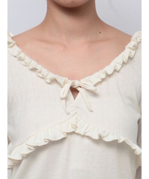 完売未使用 merry jenny fluffy frill tops メリージェニー merry jenny fluffy frill tops （ブラック