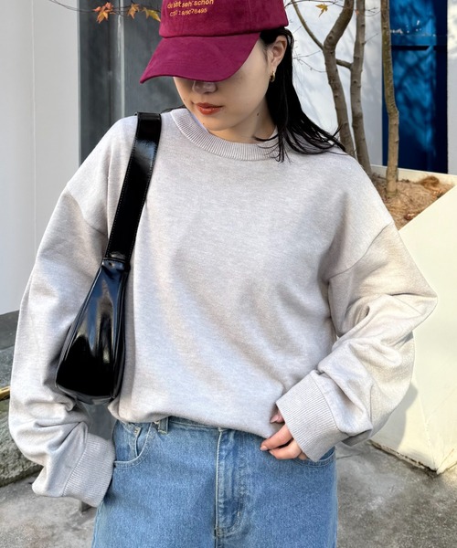 CIAOPANIC TYPY（チャオパニックティピー）の「【ユニセックス】シルクタッチウォッシャブルビックシルエットニット（ニット/セーター・メンズ・ブラック/ホワイト/ライトグレー/レッド/ネイビー・SMALL/MEDIUM/LARGE）」の4枚目の写真