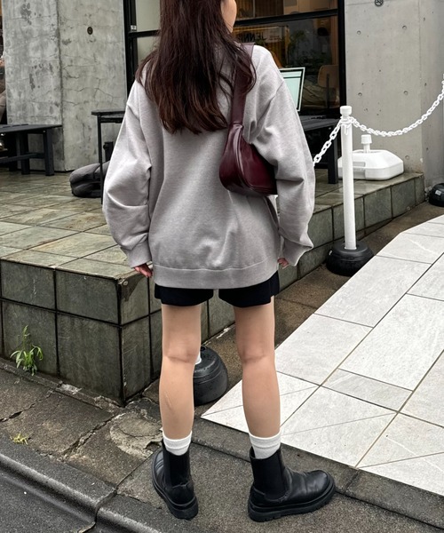 CIAOPANIC TYPY（チャオパニックティピー）の「【ユニセックス】シルクタッチウォッシャブルビックシルエットニット（ニット/セーター・メンズ・ブラック/ホワイト/ライトグレー/レッド/ネイビー・SMALL/MEDIUM/LARGE）」の18枚目の写真