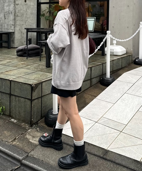 CIAOPANIC TYPY（チャオパニックティピー）の「【ユニセックス】シルクタッチウォッシャブルビックシルエットニット（ニット/セーター・メンズ・ブラック/ホワイト/ライトグレー/レッド/ネイビー・SMALL/MEDIUM/LARGE）」の19枚目の写真