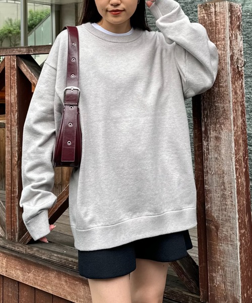 CIAOPANIC TYPY（チャオパニックティピー）の「【ユニセックス】シルクタッチウォッシャブルビックシルエットニット（ニット/セーター・メンズ・ブラック/ホワイト/ライトグレー/レッド/ネイビー・SMALL/MEDIUM/LARGE）」の7枚目の写真