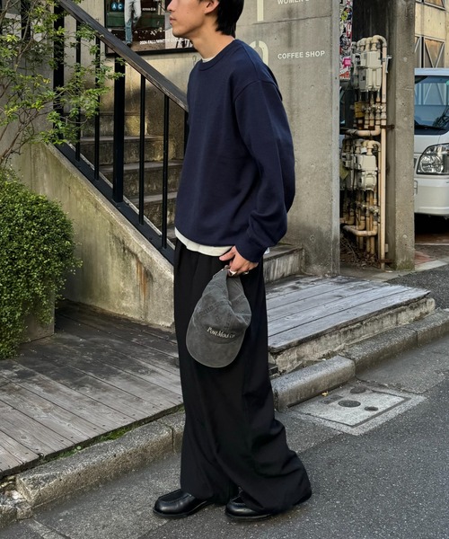 CIAOPANIC TYPY（チャオパニックティピー）の「【ユニセックス】シルクタッチウォッシャブルビックシルエットニット（ニット/セーター・メンズ・ブラック/ホワイト/ライトグレー/レッド/ネイビー・SMALL/MEDIUM/LARGE）」の13枚目の写真