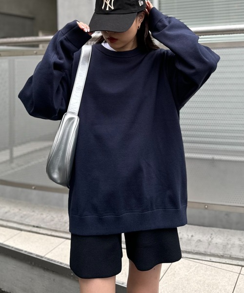 CIAOPANIC TYPY（チャオパニックティピー）の「【ユニセックス】シルクタッチウォッシャブルビックシルエットニット（ニット/セーター・メンズ・ブラック/ホワイト/ライトグレー/レッド/ネイビー・SMALL/MEDIUM/LARGE）」の21枚目の写真