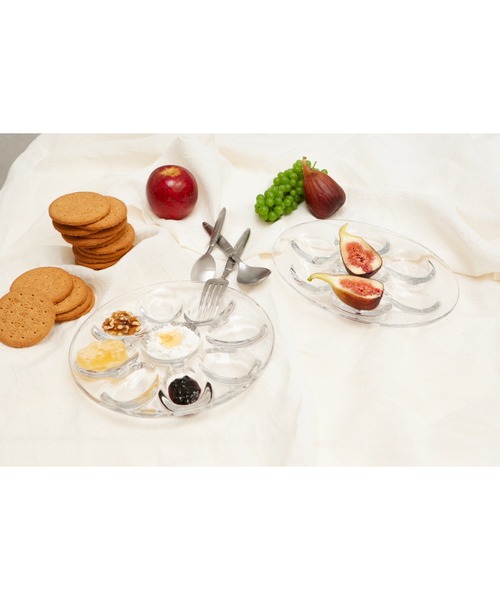 DULTON(ダルトン)の「GLASS TRAY OVAL-7/ガラス パーテーション トレイ オーバル(食器・メンズ・クリア・7)」の9枚目の写真