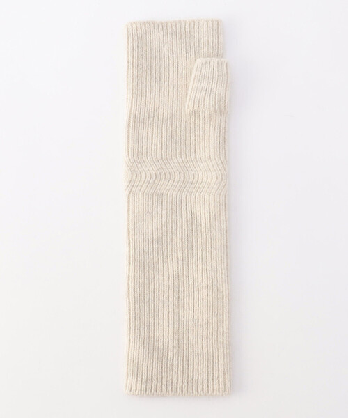 K.T KIYOKO TAKASE（キヨコタカセ）の「フィンガーレス ニット グローブ（手袋・レディース・グレー/ベージュ・FREE）」の9枚目の写真