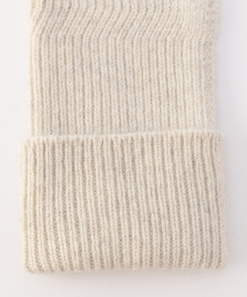 K.T KIYOKO TAKASE（キヨコタカセ）の「フィンガーレス ニット グローブ（手袋・レディース・グレー/ベージュ・FREE）」の7枚目の写真