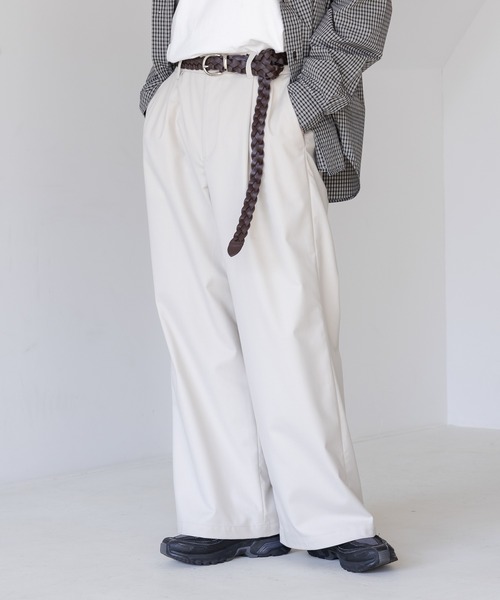 RAGEBLUE（レイジブルー）の「TRストレッチ/バギーワイドパンツ/スラックス（スラックス・メンズ・グレー/ブラック/オフホワイト/ブラック系その他・LARGE/MEDIUM/SMALL）」の7枚目の写真