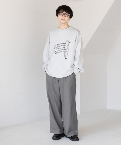 RAGEBLUE（レイジブルー）の「TRストレッチ/バギーワイドパンツ/スラックス（スラックス・メンズ・グレー/ブラック/オフホワイト/ブラック系その他・LARGE/MEDIUM/SMALL）」の11枚目の写真