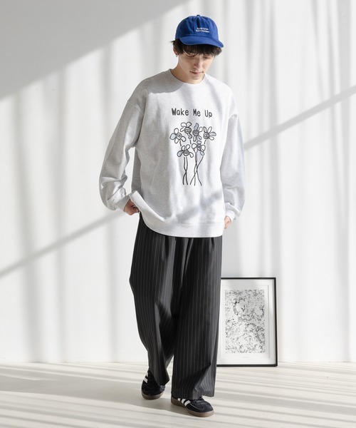 RAGEBLUE（レイジブルー）の「TRストレッチ/バギーワイドパンツ/スラックス（スラックス・メンズ・グレー/ブラック/オフホワイト/ブラック系その他・LARGE/MEDIUM/SMALL）」の14枚目の写真