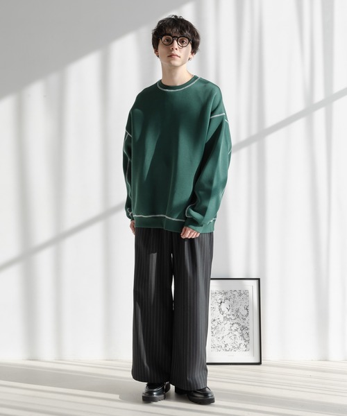 RAGEBLUE（レイジブルー）の「TRストレッチ/バギーワイドパンツ/スラックス（スラックス・メンズ・グレー/ブラック/オフホワイト/ブラック系その他・LARGE/MEDIUM/SMALL）」の15枚目の写真