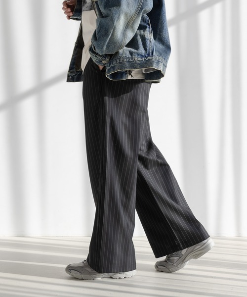 RAGEBLUE（レイジブルー）の「TRストレッチ/バギーワイドパンツ/スラックス（スラックス・メンズ・グレー/ブラック/オフホワイト/ブラック系その他・LARGE/MEDIUM/SMALL）」の18枚目の写真