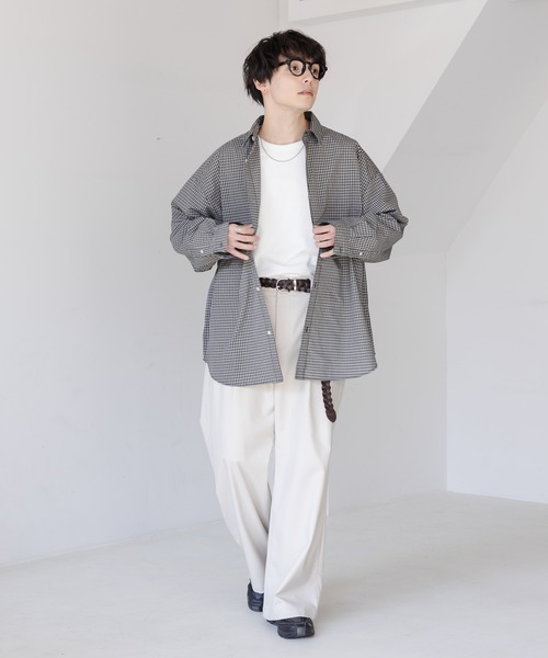 RAGEBLUE（レイジブルー）の「TRストレッチ/バギーワイドパンツ/スラックス（スラックス・メンズ・グレー/ブラック/オフホワイト/ブラック系その他・LARGE/MEDIUM/SMALL）」の5枚目の写真