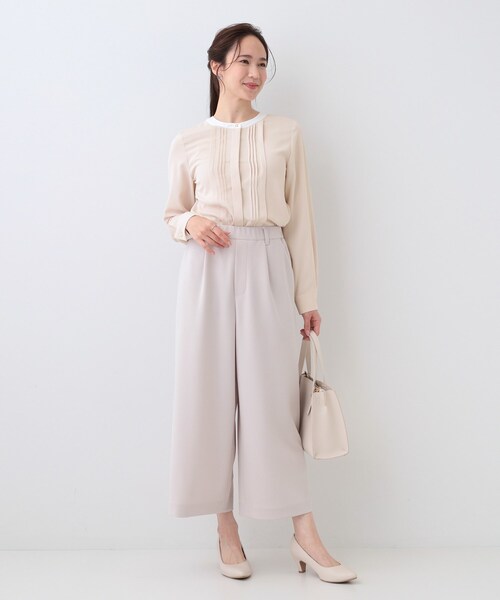 DRESKIP（ドレスキップ）の「イージーケア ピンタックブラウス（シャツ/ブラウス・レディース・オフホワイト/ピンク系1/ホワイト系7・04/03/02/01）」の13枚目の写真