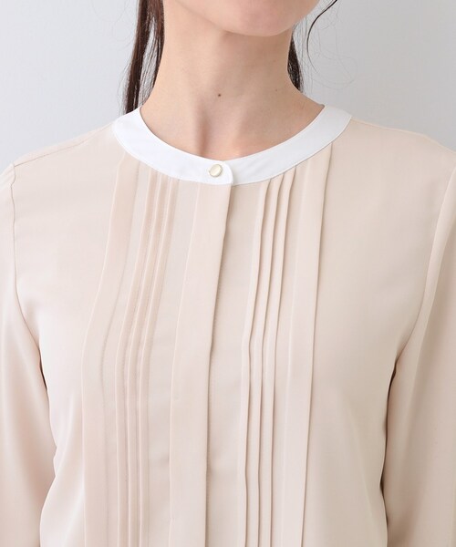 DRESKIP（ドレスキップ）の「イージーケア ピンタックブラウス（シャツ/ブラウス・レディース・オフホワイト/ピンク系1/ホワイト系7・04/03/02/01）」の18枚目の写真