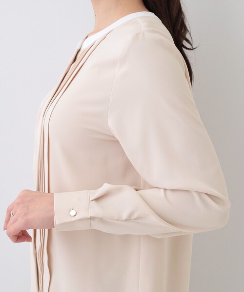 DRESKIP（ドレスキップ）の「イージーケア ピンタックブラウス（シャツ/ブラウス・レディース・オフホワイト/ピンク系1/ホワイト系7・04/03/02/01）」の19枚目の写真