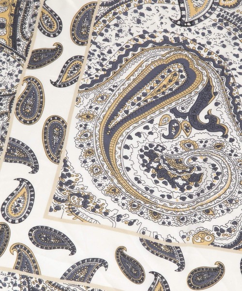 GLOBAL WORK（グローバルワーク）の「プリントスカーフ/250187（ハンカチ/ハンドタオル・レディース・ブルー/ネイビー/ベージュ・ONE SIZE）」の10枚目の写真