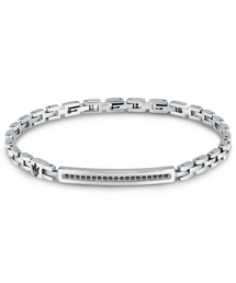 Maserati（マセラティ）の「「Maserati/マセラティ」アイコニック - メンズ ブレスレット シルバー ブラック クリスタル ブラック（ネックレス）」