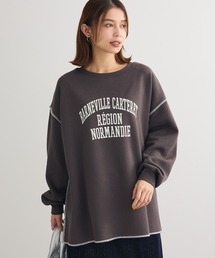 Green　Parks | 裏起毛配色ステッチロゴチュニック(スウェット)