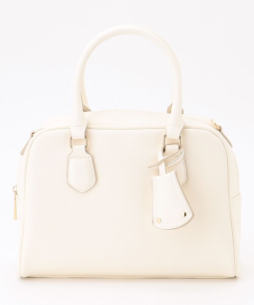 【2WAY】チャーム付きスクエアボストンバッグ