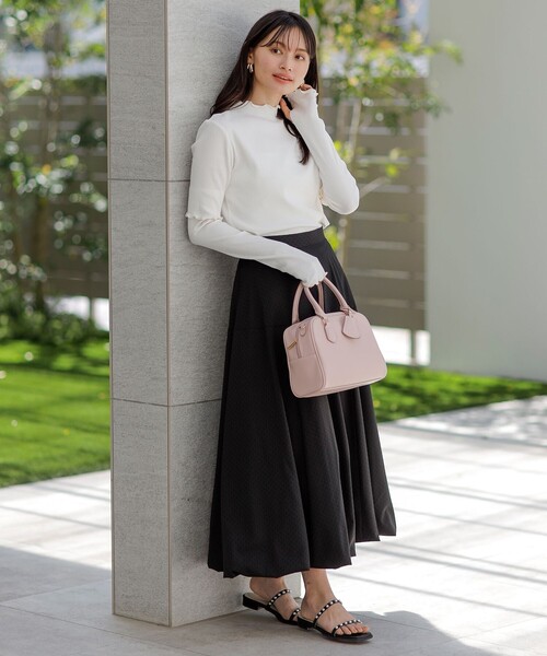 【2WAY】チャーム付きスクエアボストンバッグ