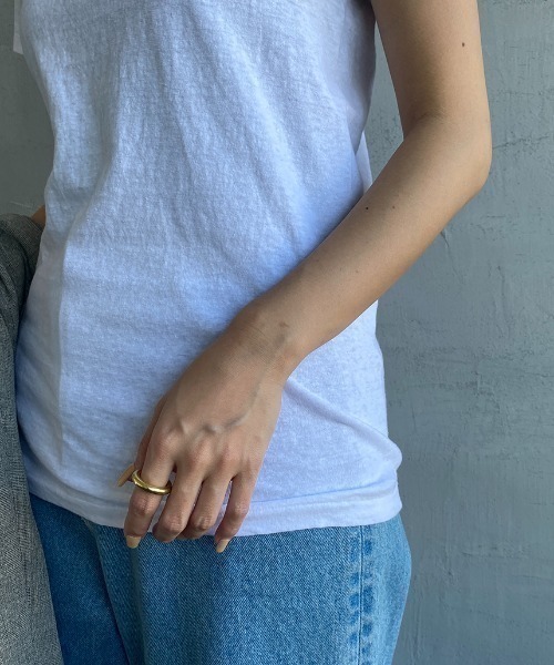 THE SHINZONE（ザ　シンゾーン）の「[THE SHINZONE/ザ シンゾーン] クルーネック ショートスリーブTシャツ（Tシャツ/カットソー・レディース・ブラック/ホワイト/グレー/ネイビー・F）」の11枚目の写真