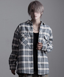 CavariA | 『CavariA/キャバリア』裏地付きオーバーサイズチェック長袖シャツJKT(その他アウター)