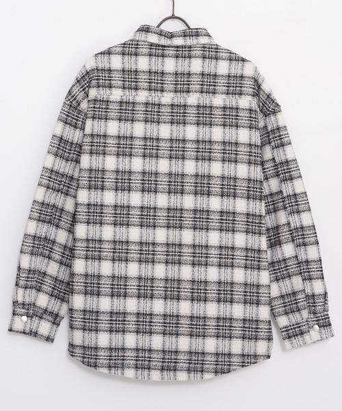 CavariA（キャバリア）の「『CavariA/キャバリア』裏地付きオーバーサイズチェック長袖シャツJKT（その他アウター・メンズ・ブルー/ブラック・L/M）」の3枚目の写真