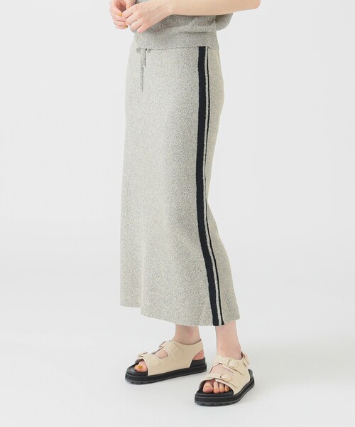 B:MING by BEAMS(ビーミングバイビームス)の「ブークレ ニット スカート(S~M)(スカート・レディース・ネイビー/グリーン/ブラウン系その他・SMALL/MEDIUM)」の2枚目の写真