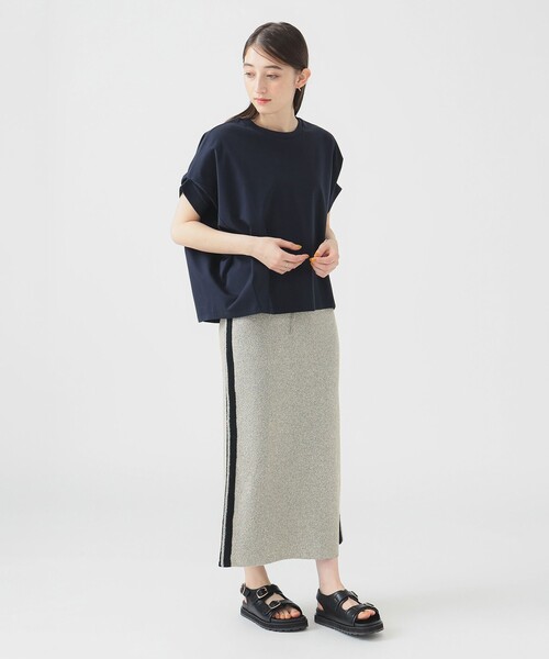 B:MING by BEAMS(ビーミングバイビームス)の「ブークレ ニット スカート(S~M)(スカート・レディース・ネイビー/グリーン/ブラウン系その他・SMALL/MEDIUM)」の8枚目の写真