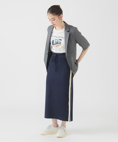 B:MING by BEAMS(ビーミングバイビームス)の「ブークレ ニット スカート(S~M)(スカート・レディース・ネイビー/グリーン/ブラウン系その他・SMALL/MEDIUM)」の14枚目の写真