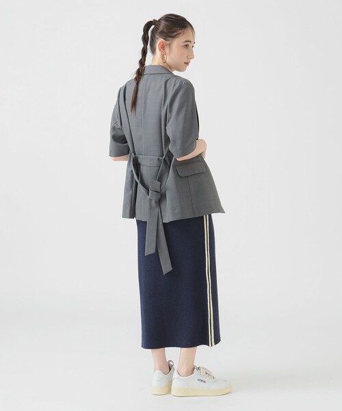 B:MING by BEAMS(ビーミングバイビームス)の「ブークレ ニット スカート(S~M)(スカート・レディース・ネイビー/グリーン/ブラウン系その他・SMALL/MEDIUM)」の16枚目の写真