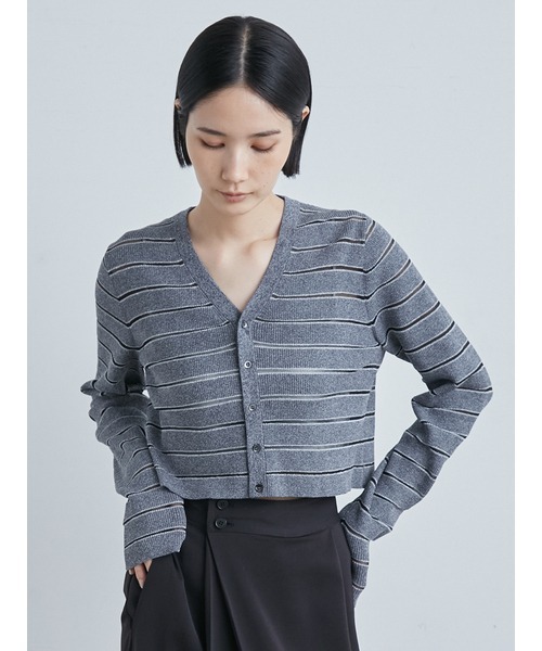 MIESROHE（ミースロエ）の「オーガニックボーダーRIBニット