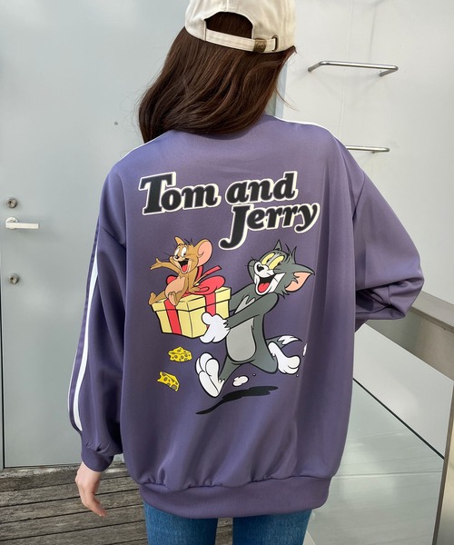 GLAMOROUS JANE(グラマラスジェーン)の「TOM&JERRYバックプリントジャージ(ジャージ・レディース・ラベンダー/アイボリー/ワインレッド/ブラック・FREE)」の1枚目の写真