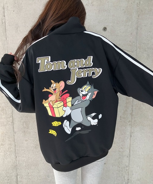 GLAMOROUS JANE(グラマラスジェーン)の「TOM&JERRYバックプリントジャージ(ジャージ・レディース・ラベンダー/アイボリー/ワインレッド/ブラック・FREE)」の4枚目の写真