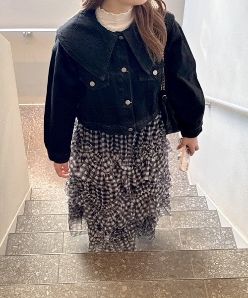 frunco（フランコ）の「BIGカラーデニムジャケット（デニムジャケット・レディース・ピンク/ブラック/ブルー・FREE）」の12枚目の写真