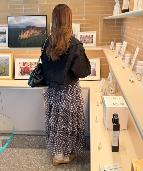 frunco（フランコ）の「BIGカラーデニムジャケット（デニムジャケット・レディース・ピンク/ブラック/ブルー・FREE）」の17枚目の写真