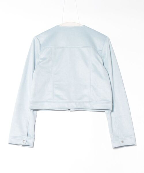 CLEAR BASIC（クリアベーシック）の「フェイクスエードジャケット[オフィスカジュアル 着回し抜群 大人 カジュアル]≪CLEAR BASIC≫（その他アウター・レディース・アイボリー/サックスブルー・F）」の19枚目の写真