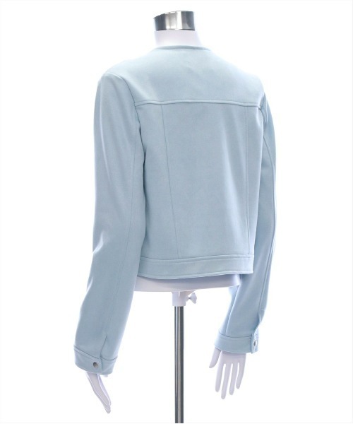 CLEAR BASIC（クリアベーシック）の「フェイクスエードジャケット[オフィスカジュアル 着回し抜群 大人 カジュアル]≪CLEAR BASIC≫（その他アウター・レディース・アイボリー/サックスブルー・F）」の9枚目の写真