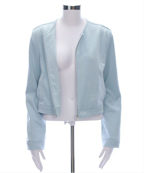 CLEAR BASIC（クリアベーシック）の「フェイクスエードジャケット[オフィスカジュアル 着回し抜群 大人 カジュアル]≪CLEAR BASIC≫（その他アウター・レディース・アイボリー/サックスブルー・F）」の14枚目の写真