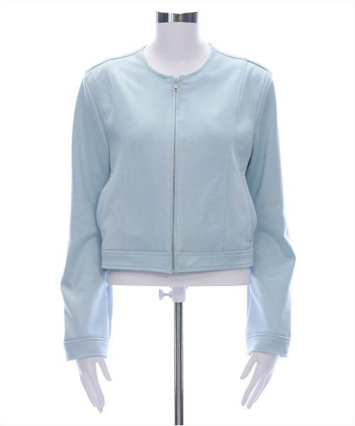 CLEAR BASIC（クリアベーシック）の「フェイクスエードジャケット[オフィスカジュアル 着回し抜群 大人 カジュアル]≪CLEAR BASIC≫（その他アウター・レディース・アイボリー/サックスブルー・F）」の17枚目の写真