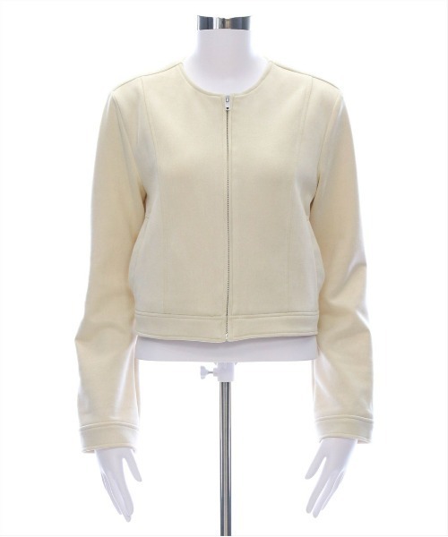 CLEAR BASIC（クリアベーシック）の「フェイクスエードジャケット[オフィスカジュアル 着回し抜群 大人 カジュアル]≪CLEAR BASIC≫（その他アウター・レディース・アイボリー/サックスブルー・F）」の18枚目の写真