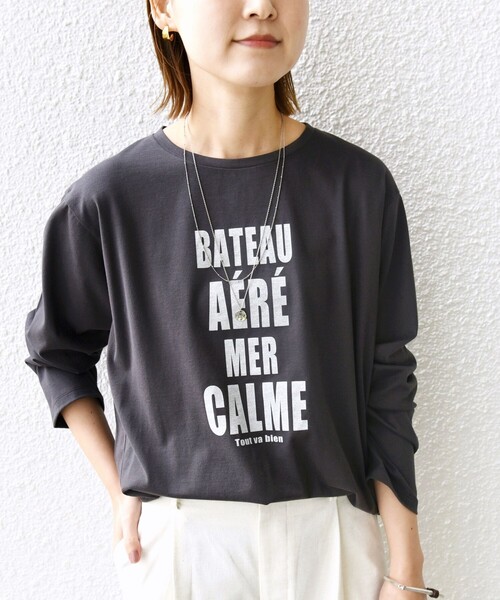 セール】〈洗濯機可能〉プラチナヴェール 長袖 ロゴ TEE（T