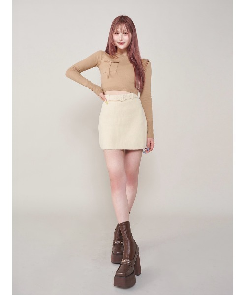 フラップポケットニットトップス（ニット/セーター）｜Darich