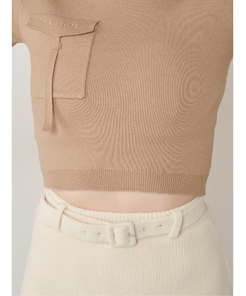 フラップポケットニットトップス（ニット/セーター）｜Darich